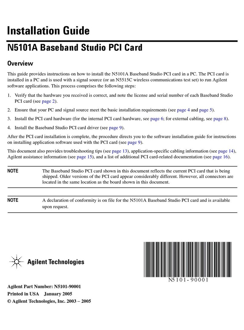 Agilent Technologies N5101A installation guide