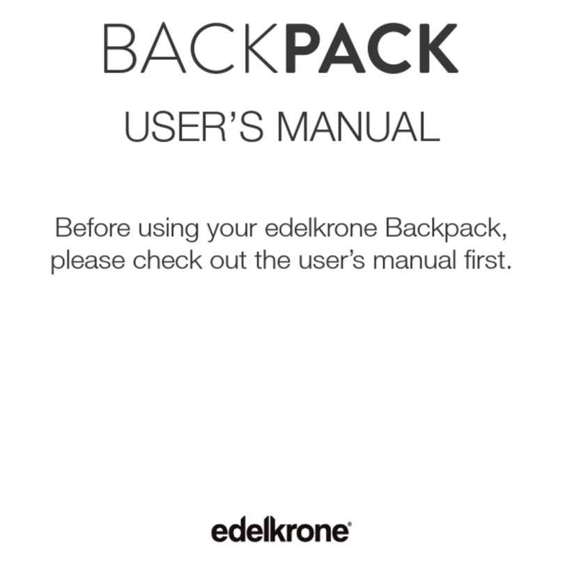 edelkrone BACKPACK user manual