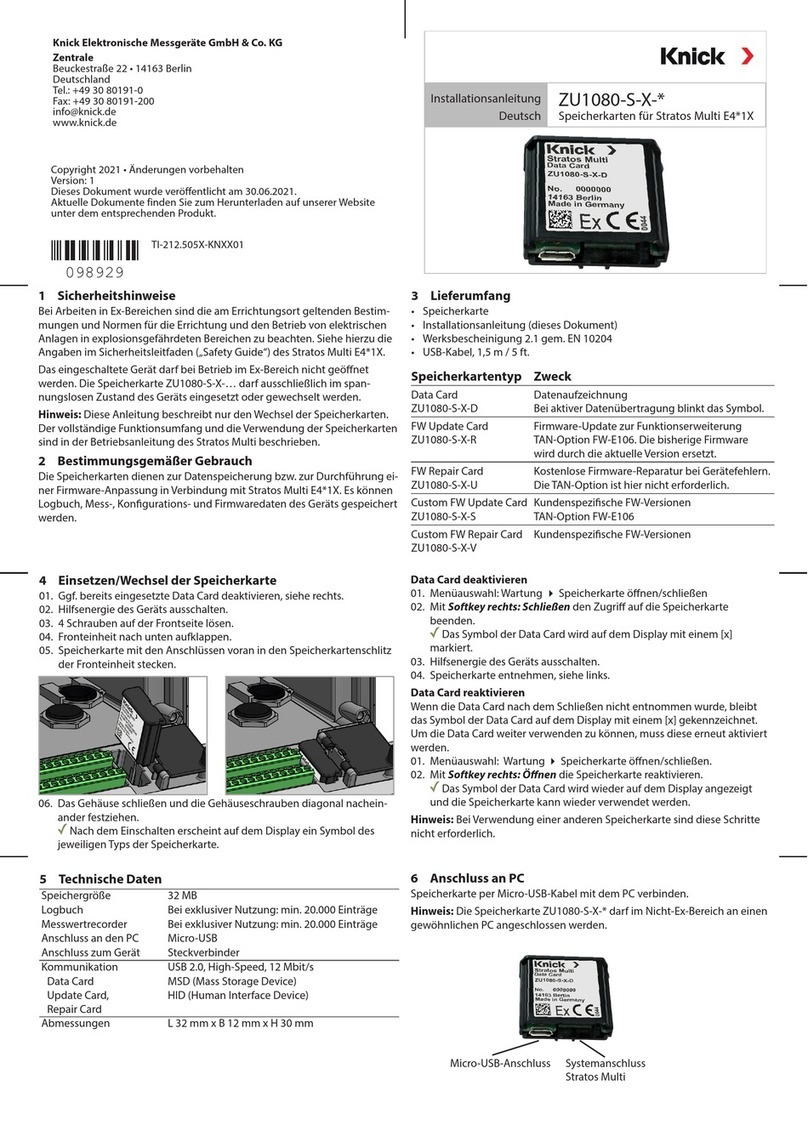 Knick ZU1080-S-X-D installation guide