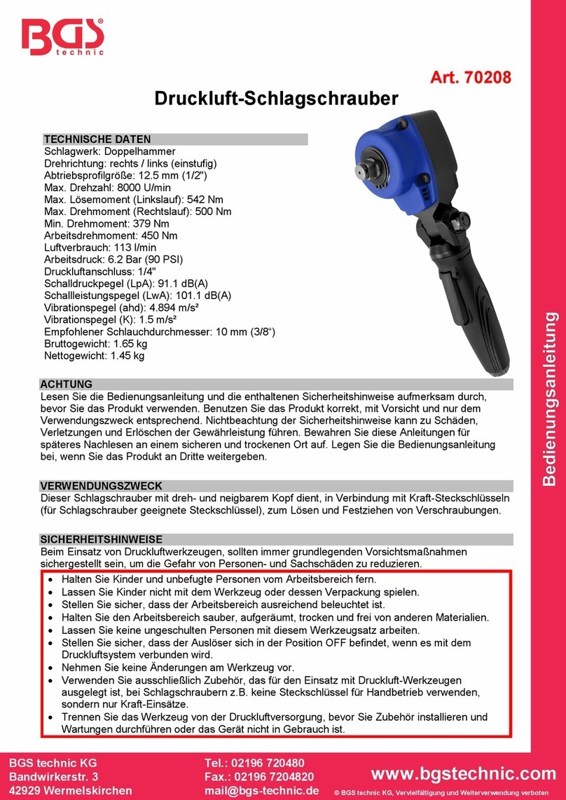 BGS technic BGS 70208 User manual
