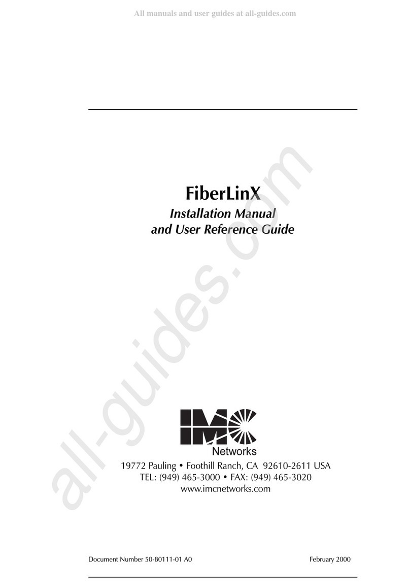 IMC Networks FiberLinX User manual