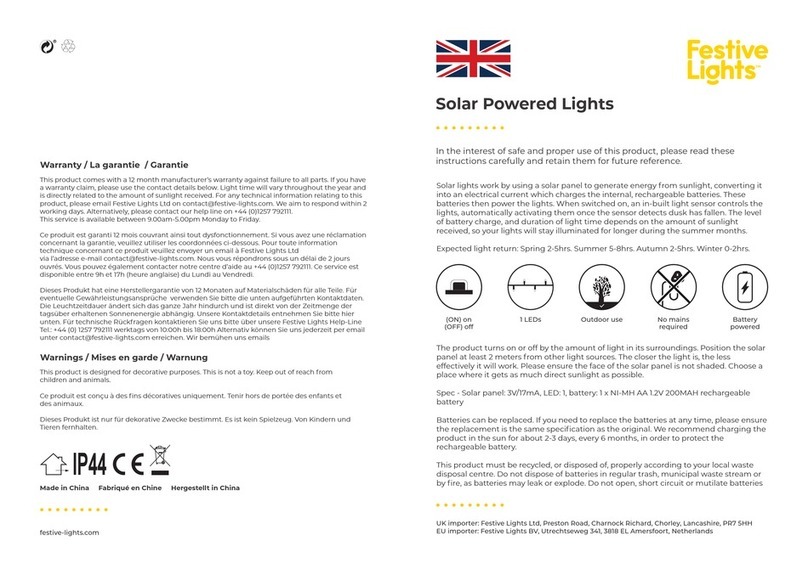 Festive Lights SL066 quick start guide