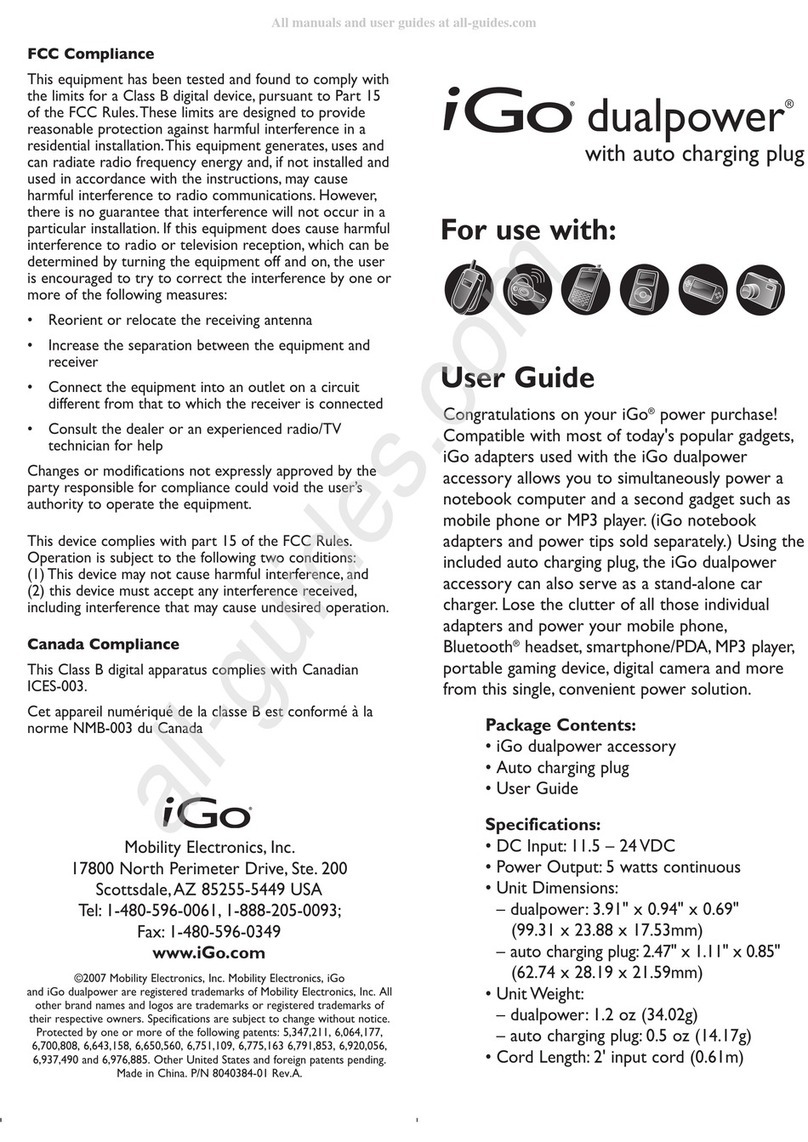 I-GO DUAL POWER user guide