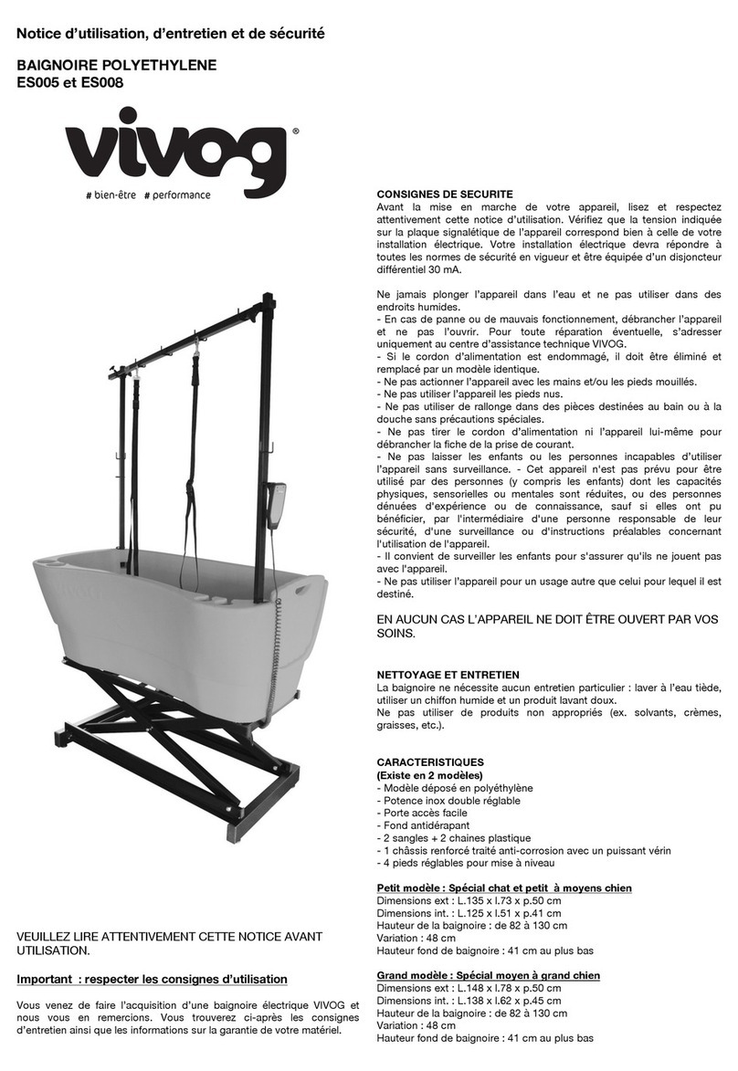 Vivog ES005 Instructions for Use, Maintenance and Safety