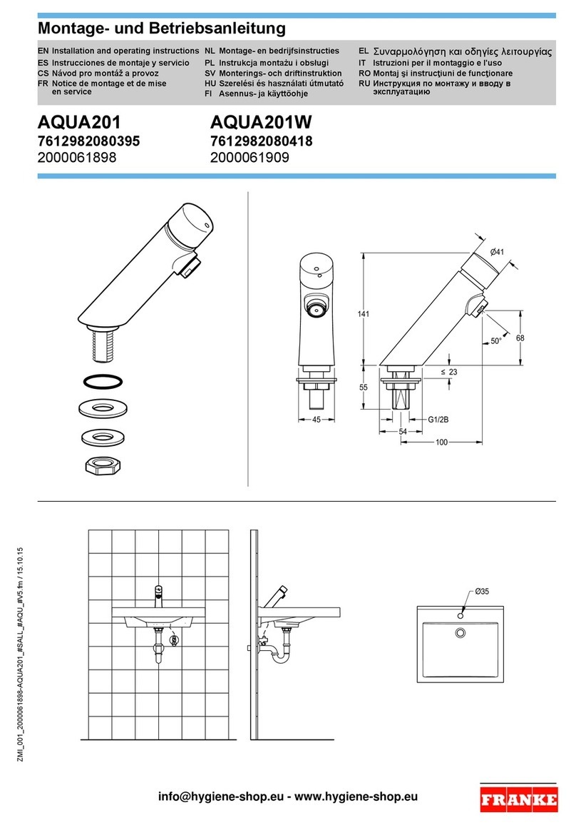 Franke AQUA201 User manual Franke AQUA201 User manual