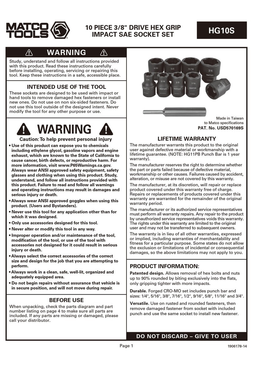 Matco Tools HG10S User manual