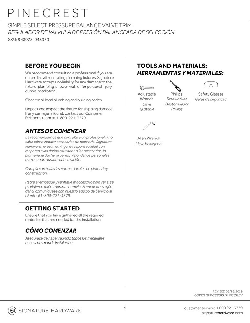 Signature Hardware Pinecrest 948978 User manual Signature Hardware Pinecrest 948978 User manual