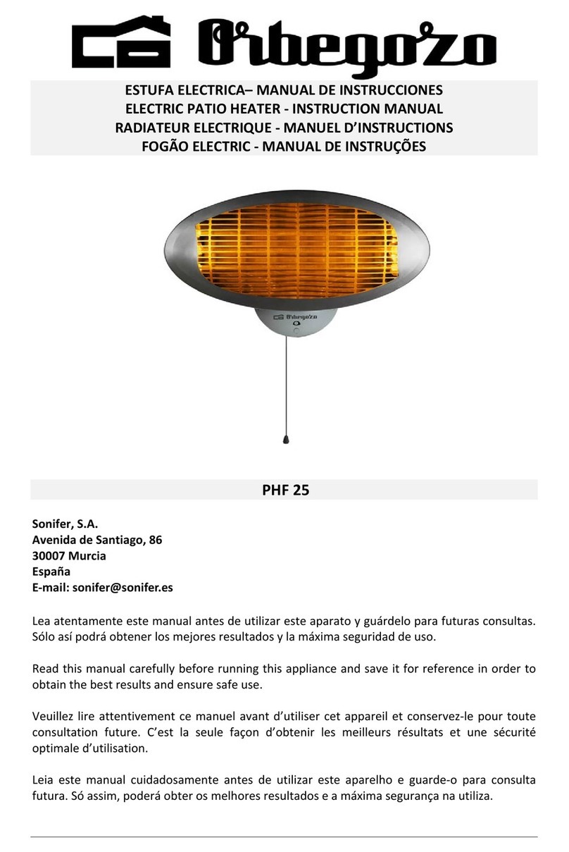 Orbegozo PHF 25 instruction manual