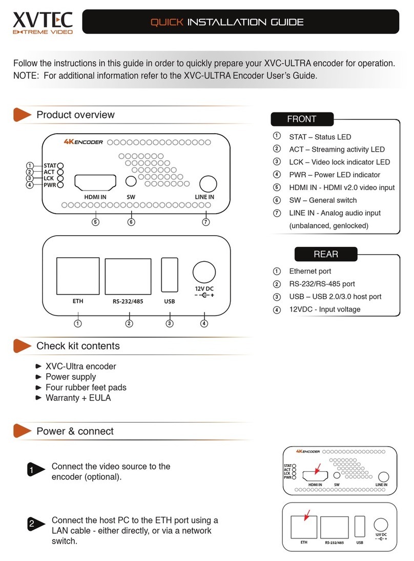 XVTEC XVC-ULTRA User manual