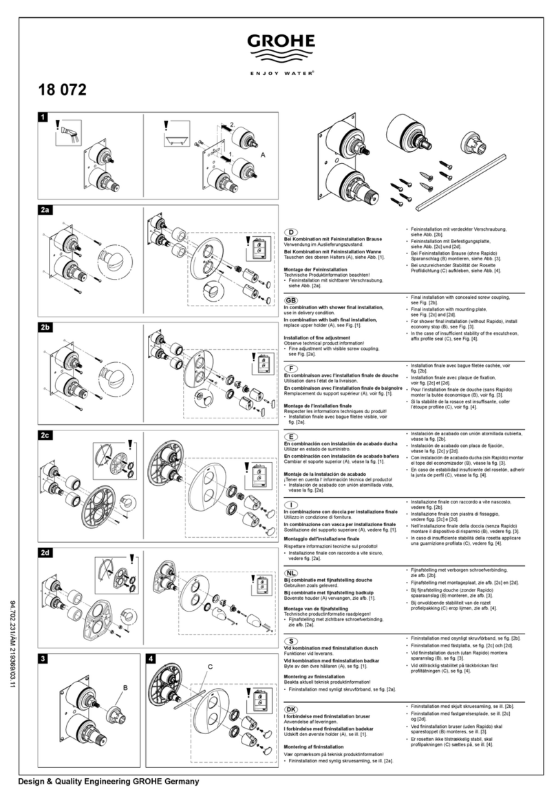 Grohe 18 072 quick start guide