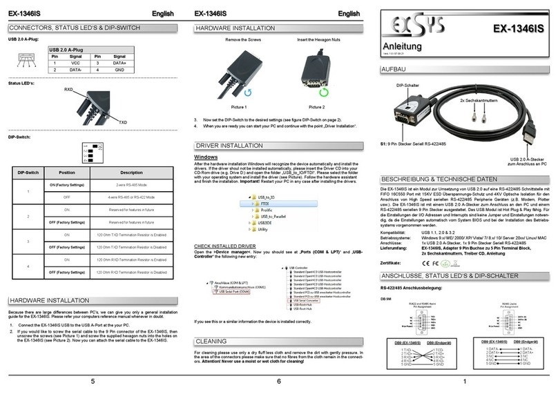 Exsys EX-1346IS manual