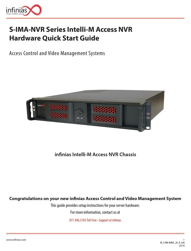 infinias S-IMA-NVR Series Hardware quick start guide infinias S-IMA-NVR Series Hardware quick start guide