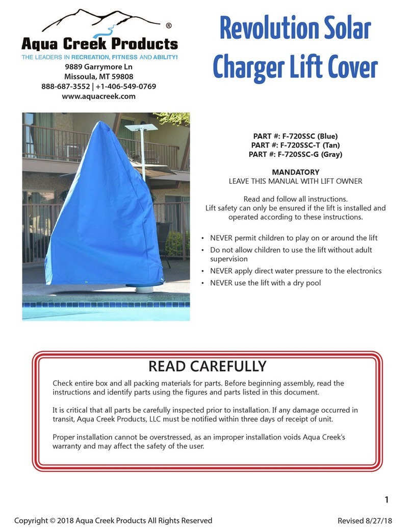 Aqua Creek Products F-720SSC manual