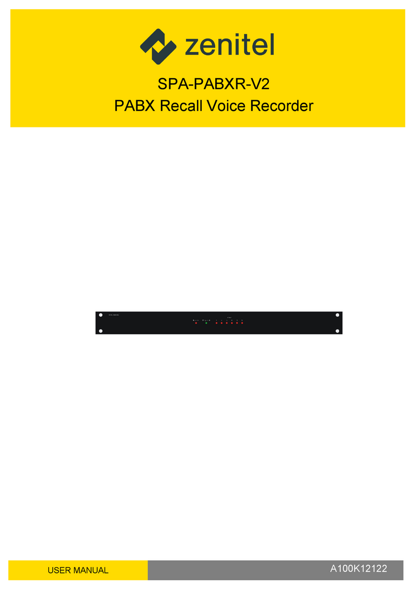 Zenitel SPA-PABXR-V2 user manual