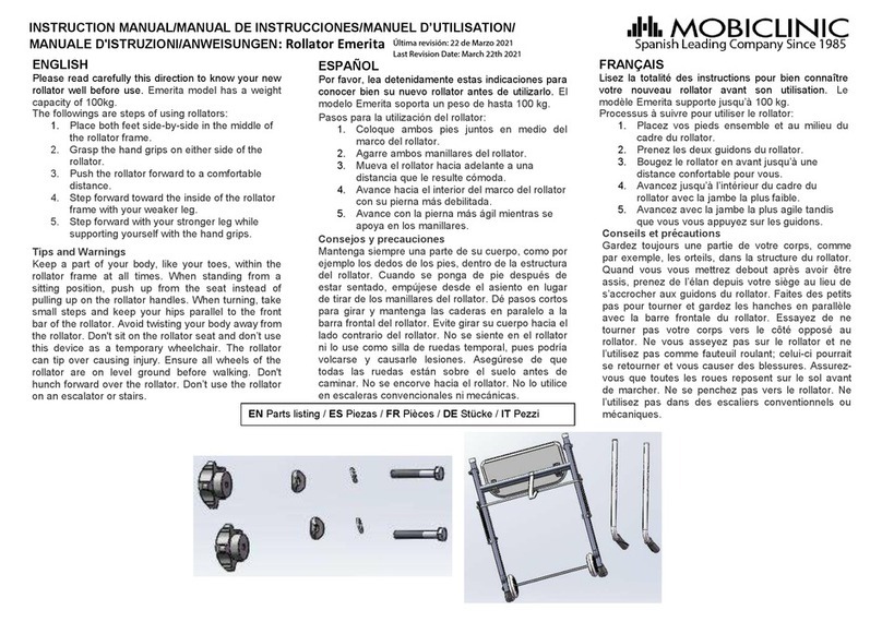 Mobiclinic Emerita instruction manual