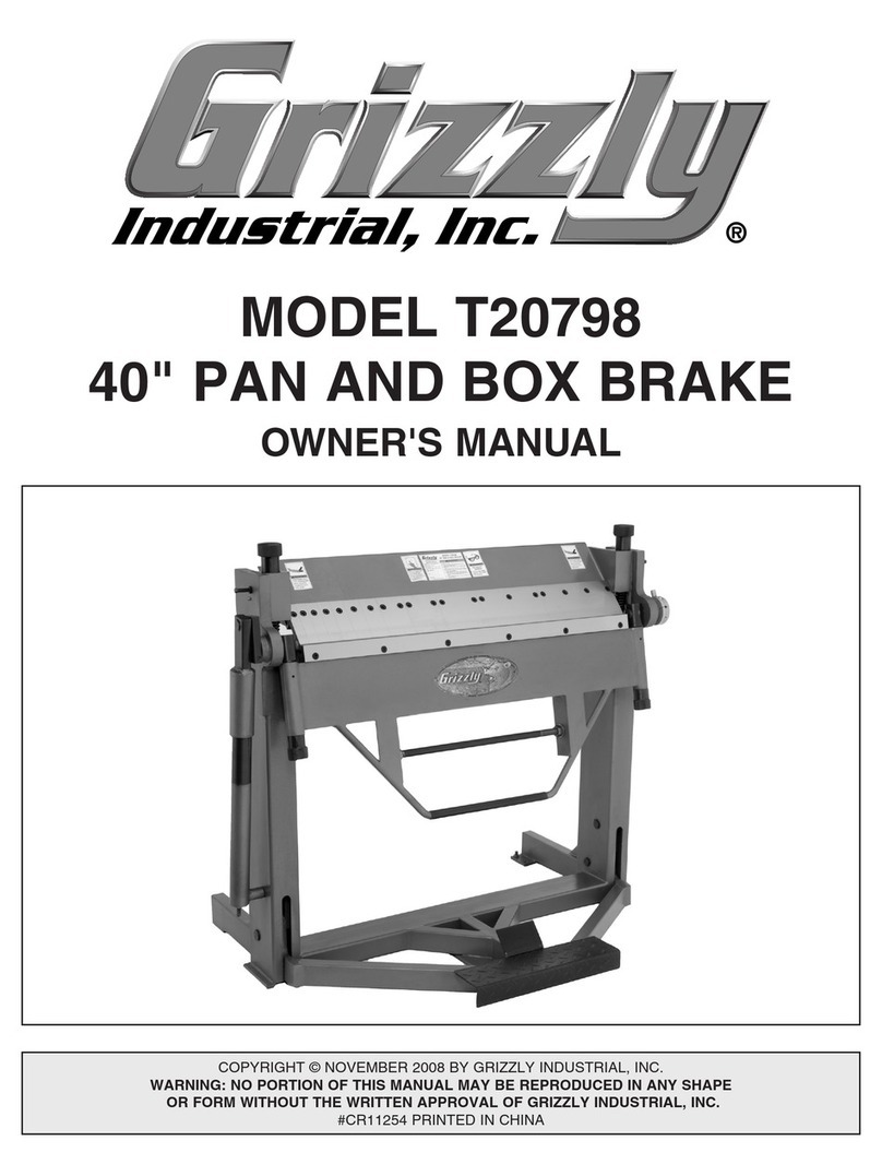 Grizzly T20798 owner's manual