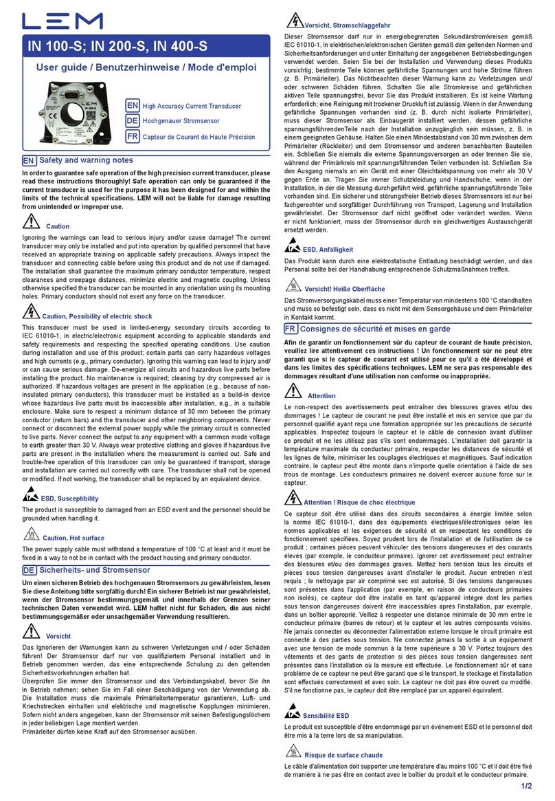 LEM IN 100-S user guide