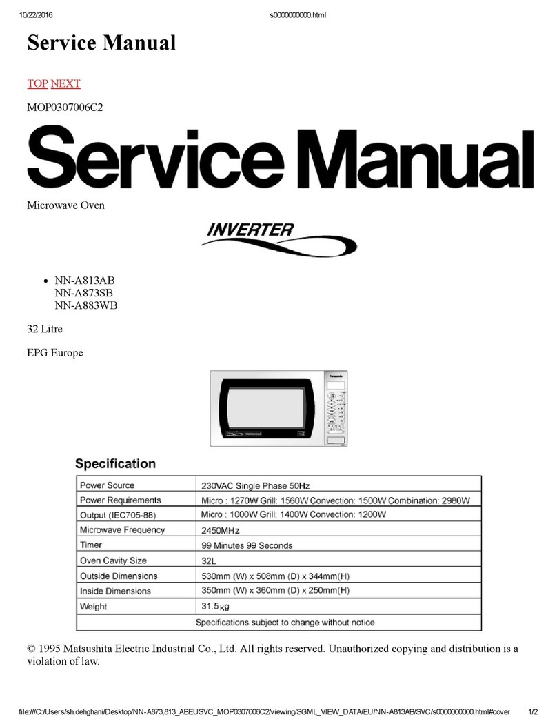 Panasonic NN-A813AB Service manual