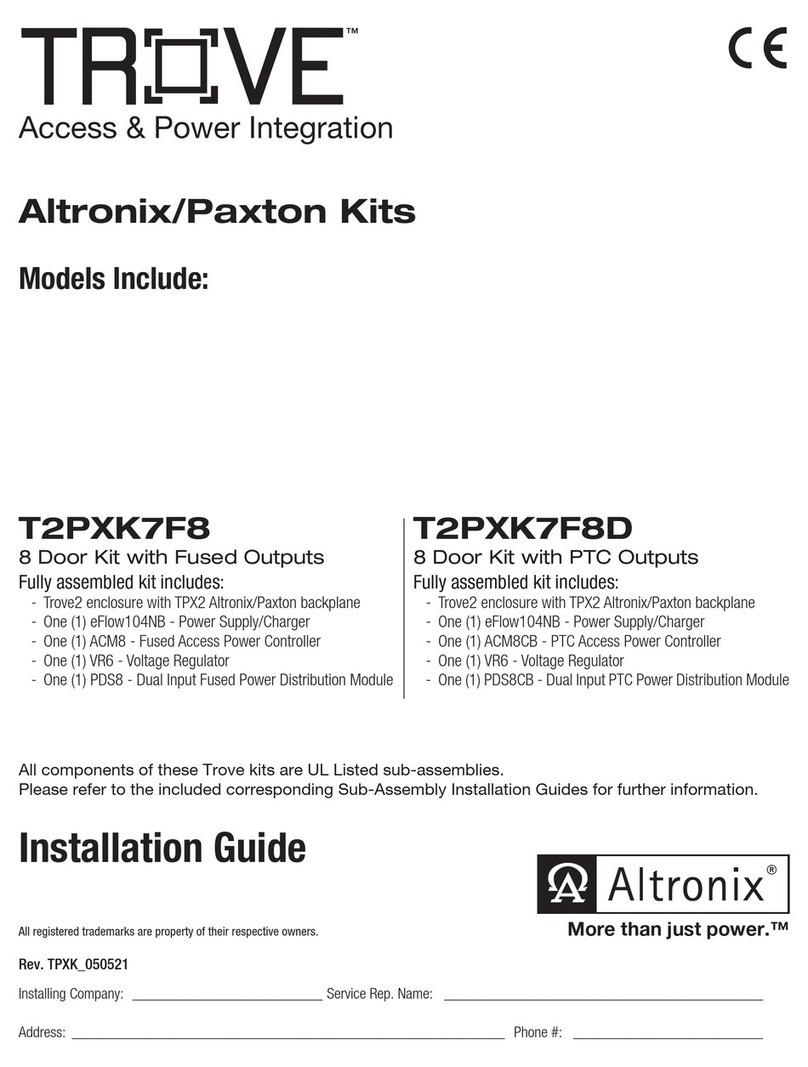 Altronix Trove T2PXK7F8 User manual Altronix Trove T2PXK7F8 User manual