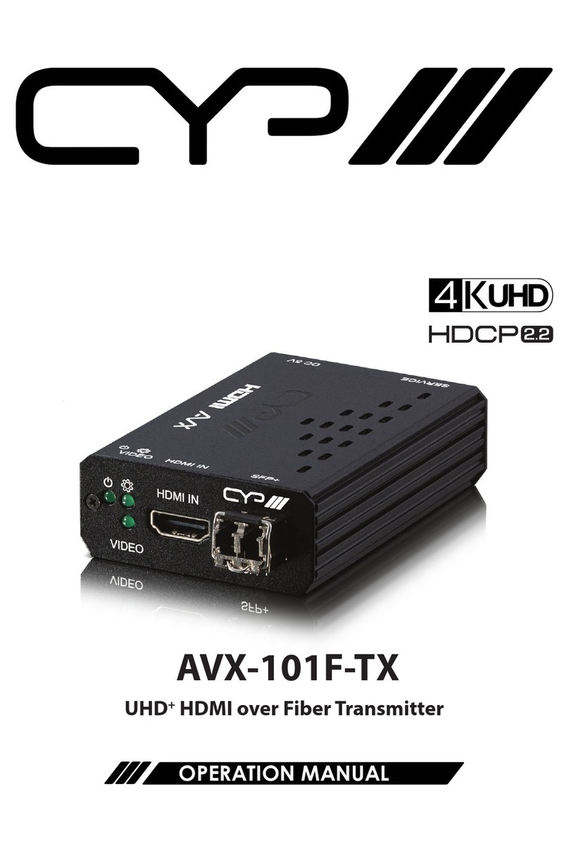 CYP AVX-101F-TX Operation manual
