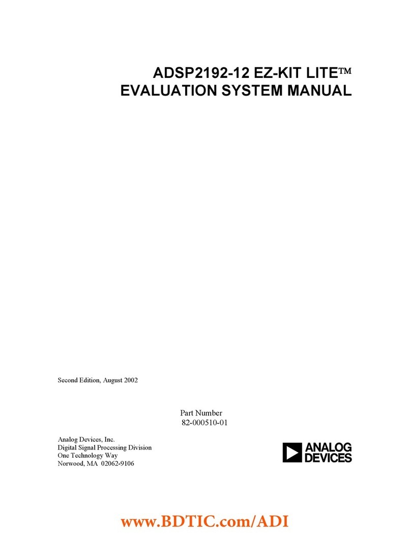 Analog Devices ADSP2192-12 EZ-KIT LITE User manual