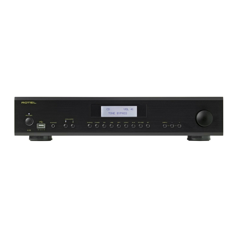 Rotel A12 User manual Rotel A12 User manual