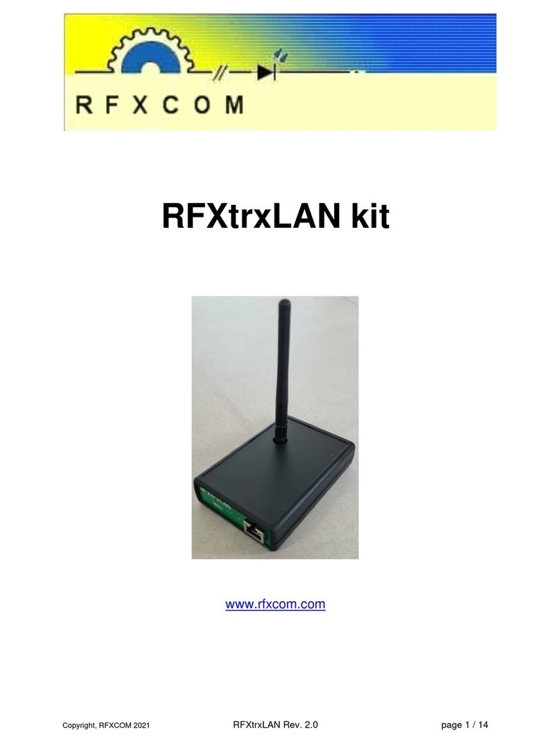 RFXCOM RFXtrxLAN manual