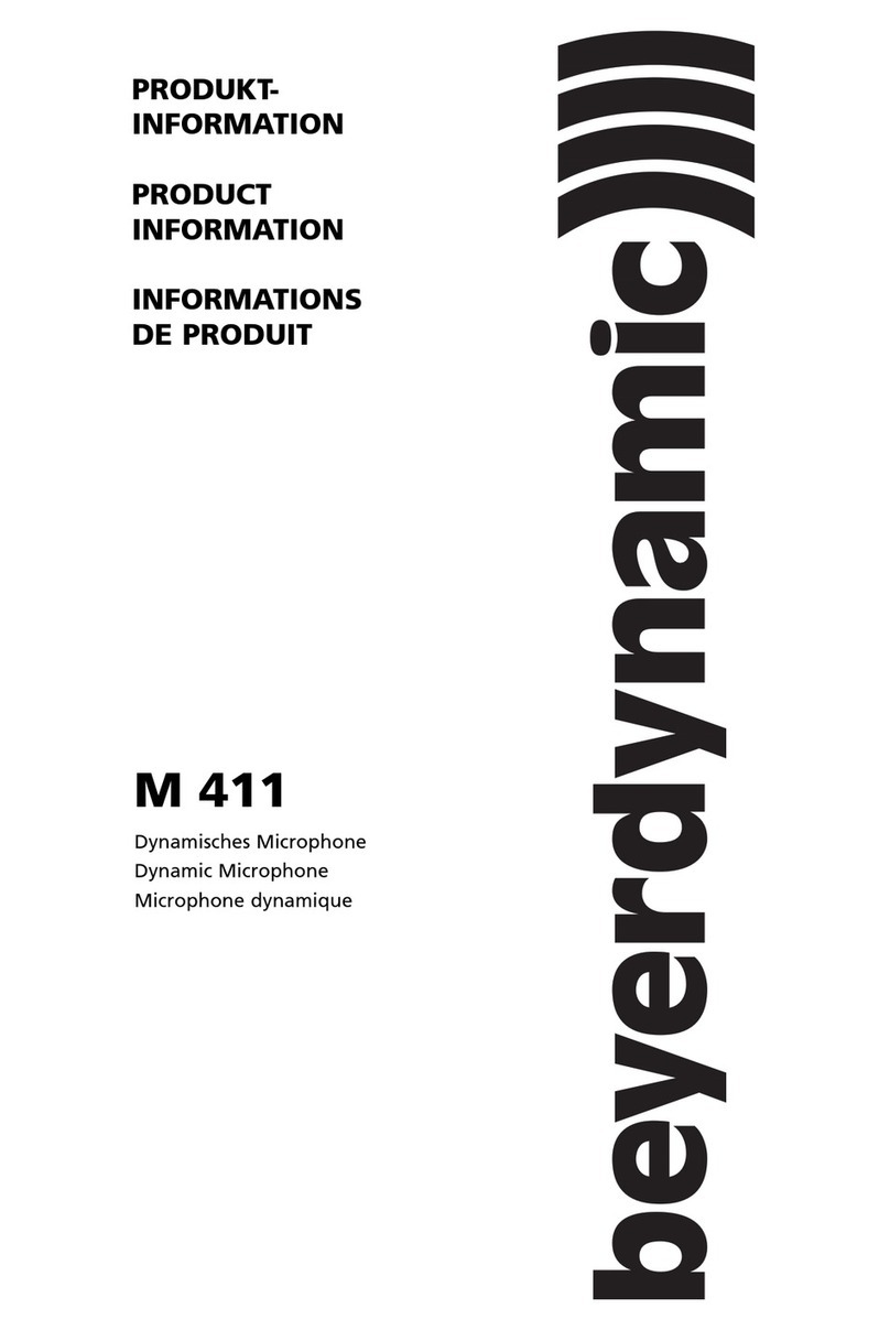 Beyerdynamic M 411 User manual Beyerdynamic M 411 User manual