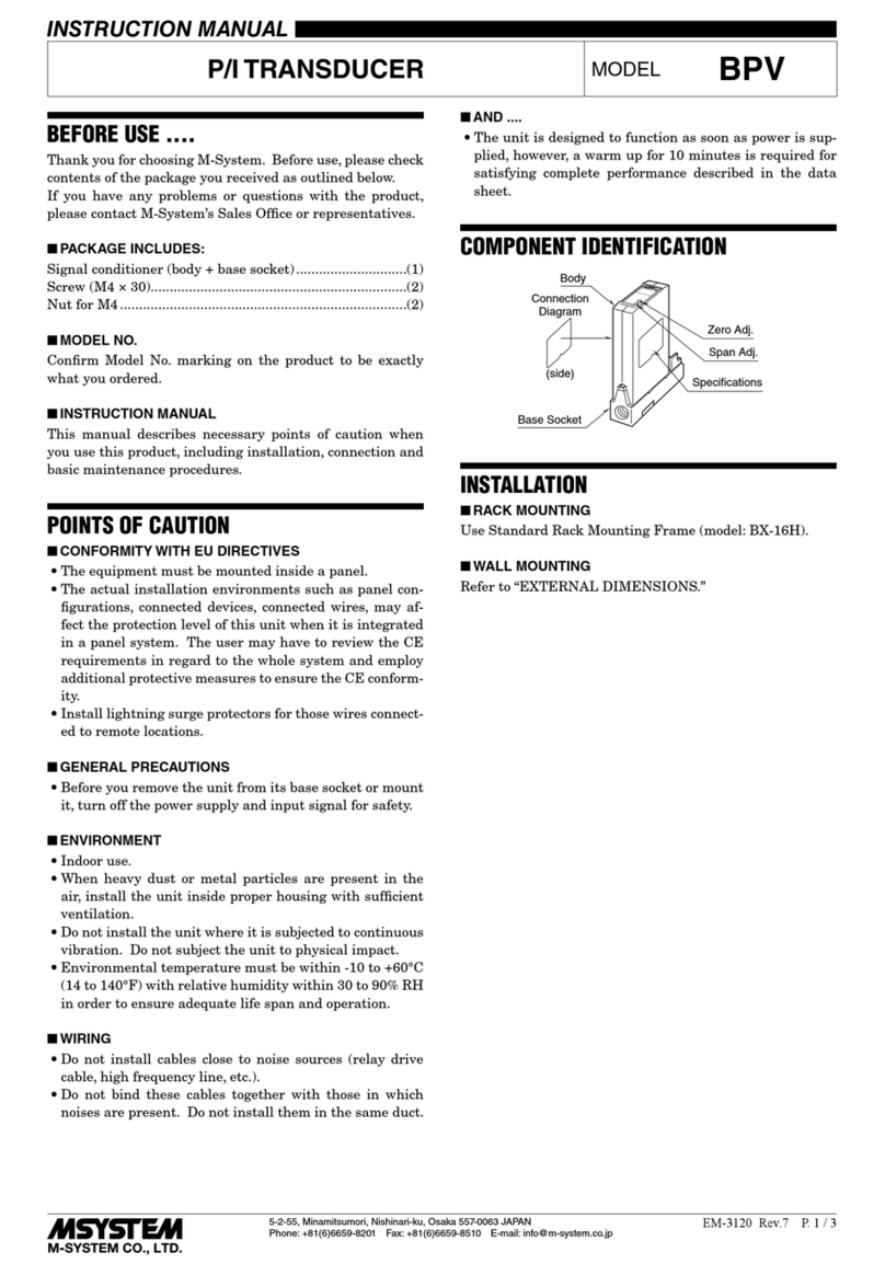 M-system BPV User manual