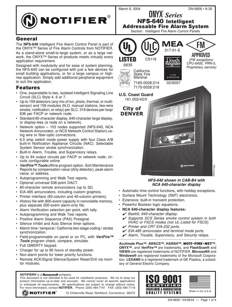 Notifier ONYX Series manual