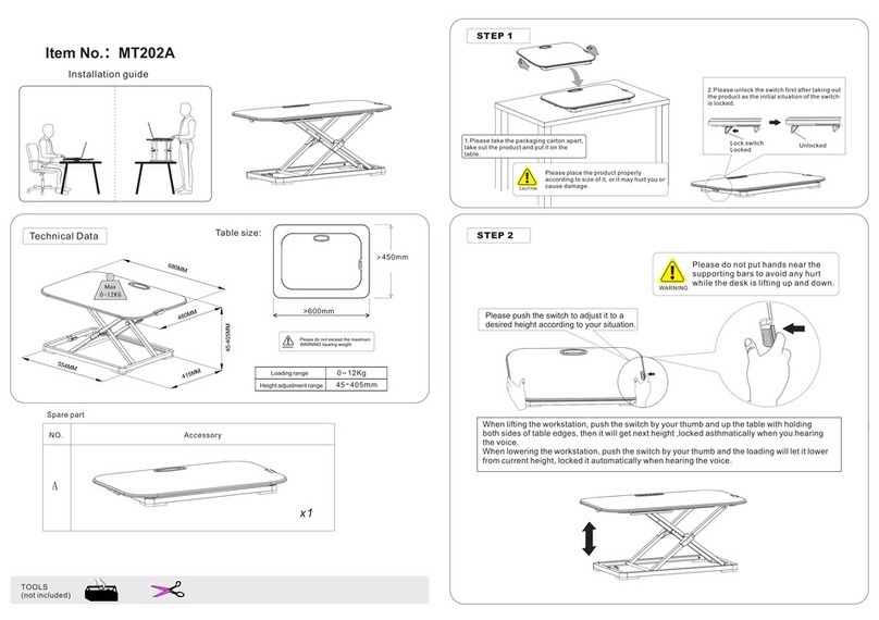 ESSEN FLEXISPOT MT202A installation guide
