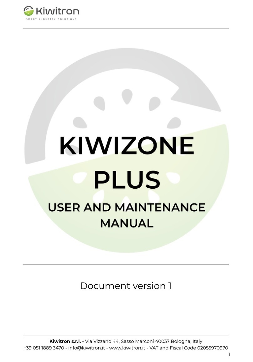 Kiwitron Kiwizone Plus User and maintenance manual