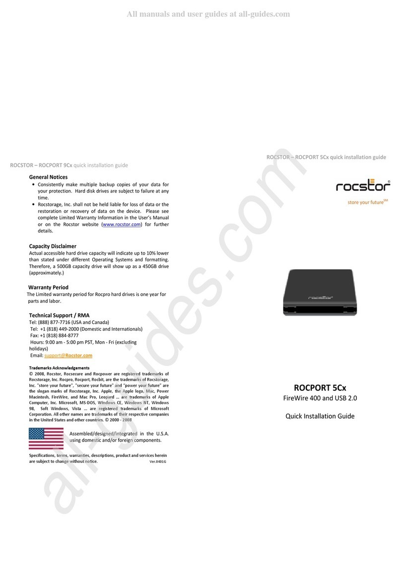 Rocstor Rocport 5CX User manual Rocstor Rocport 5CX User manual