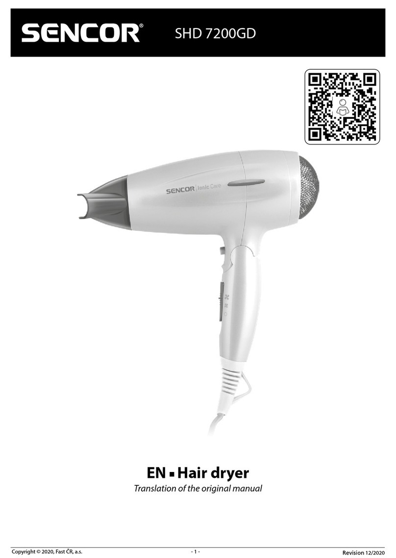 Senco IONIC CARE SHD 7200GD Repair manual