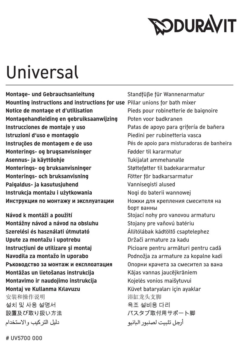 DURAVIT Universal UV5700 000 User manual DURAVIT Universal UV5700 000 User manual
