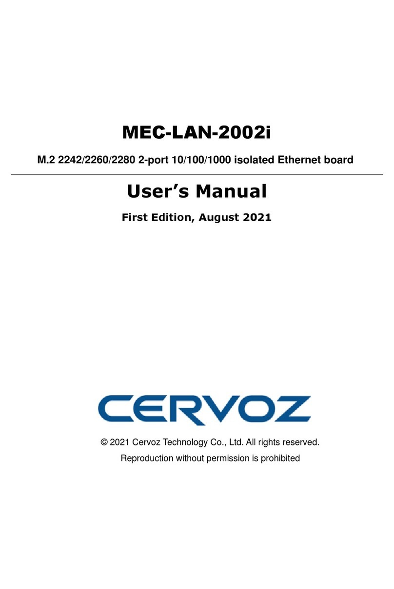 Cervoz MEC-LAN-2002i user manual