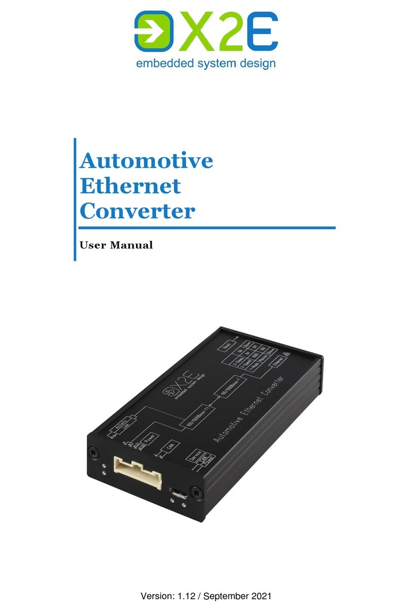 X2E Automotive Ethernet Converter user manual