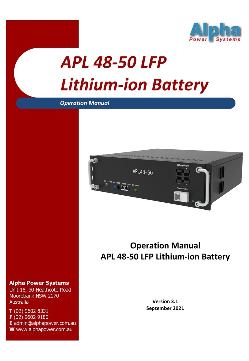 Alpha APL 48-50 LFP Operation manual