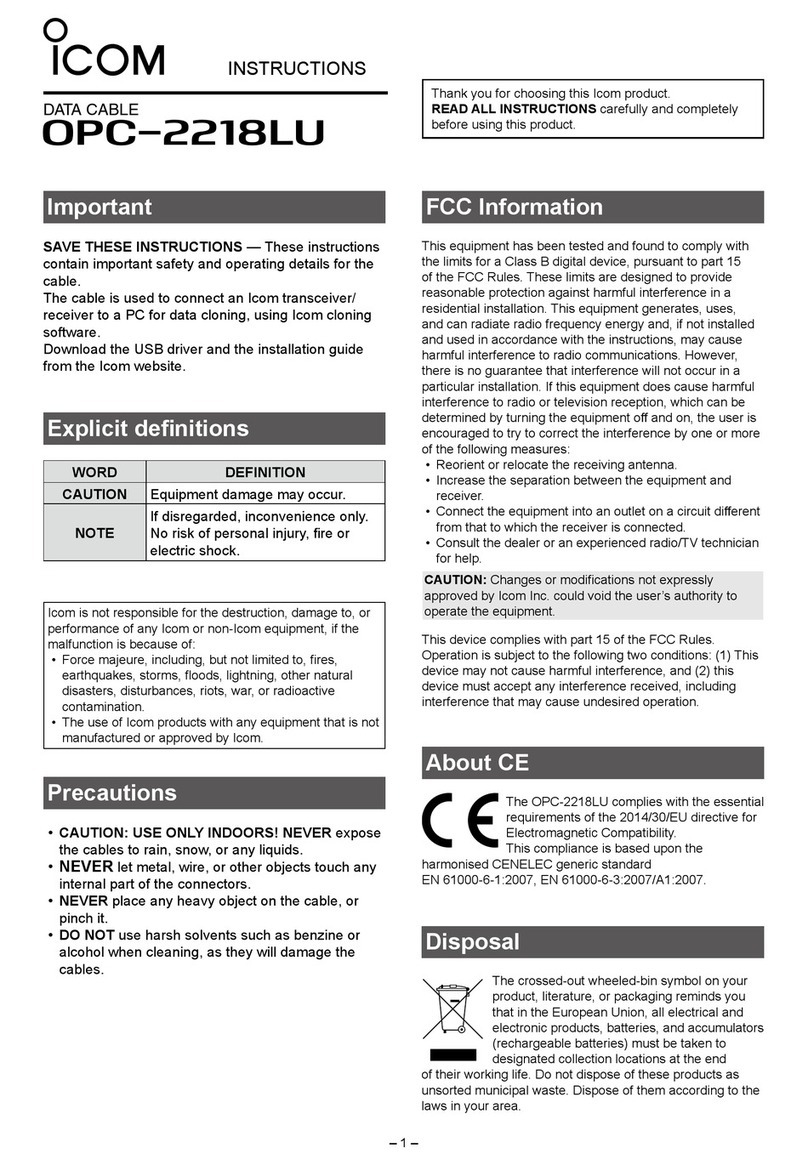 Icom OPC-2218LU User manual Icom OPC-2218LU User manual