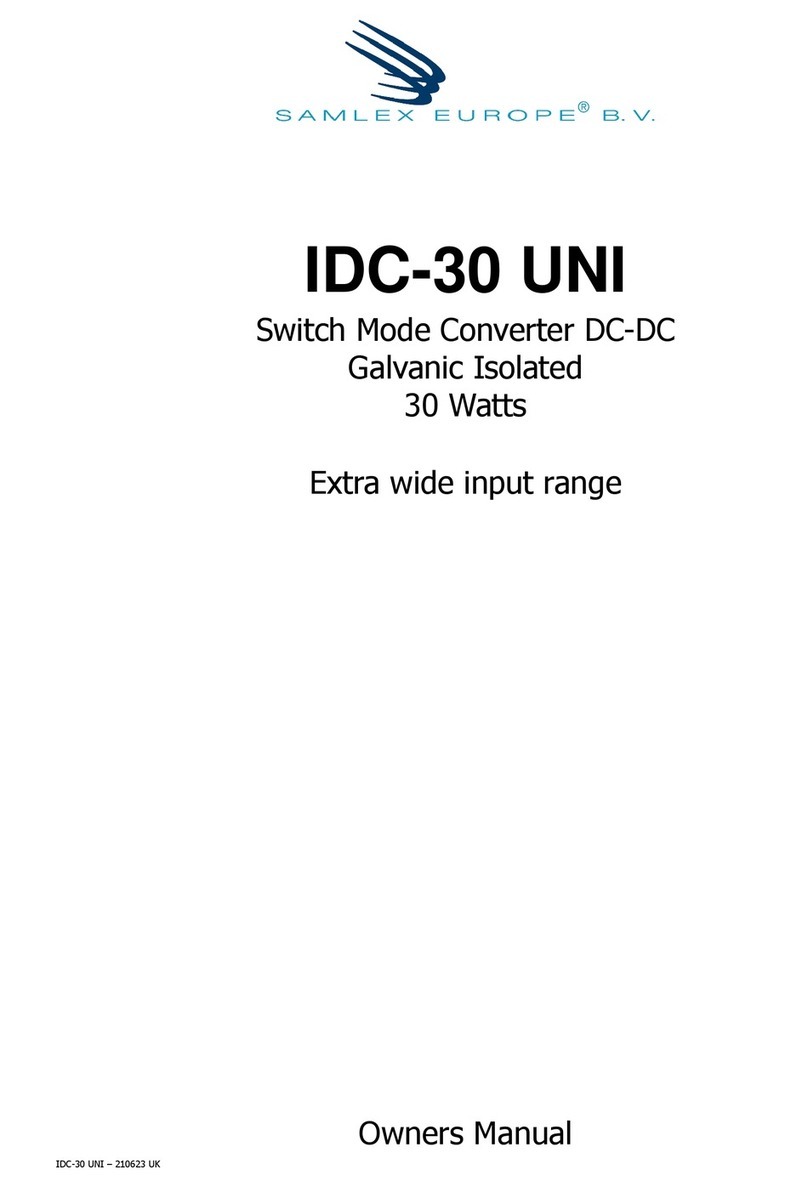 Samlex Europe IDC-30 UNI owner's manual