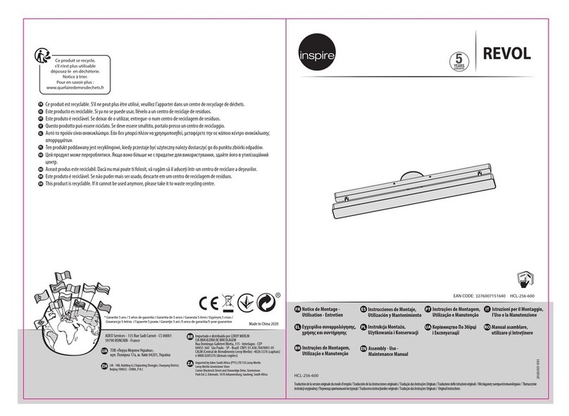 Inspire REVOL Assembly, Use, Maintenance Manual