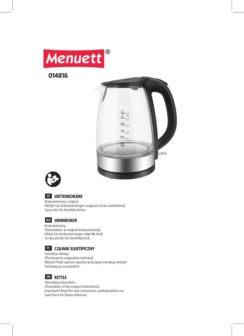 Menuett 014816 User manual Menuett 014816 User manual