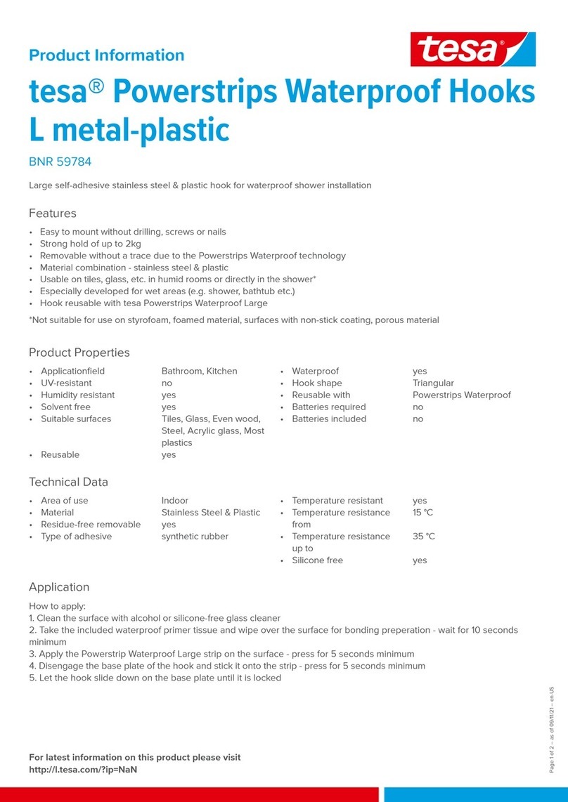 TESA Powerstrips BNR 59784 Product information
