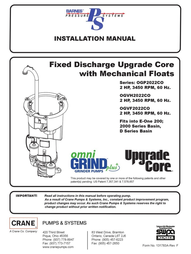CRANE PUMPS & SYSTEMS OGP2022CO installation manual