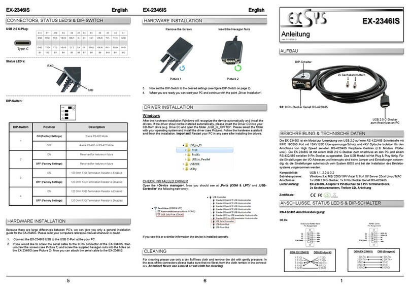 Exsys EX-2346IS User manual Exsys EX-2346IS User manual