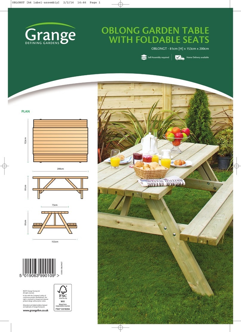 Grange OBLONG Assembly instructions