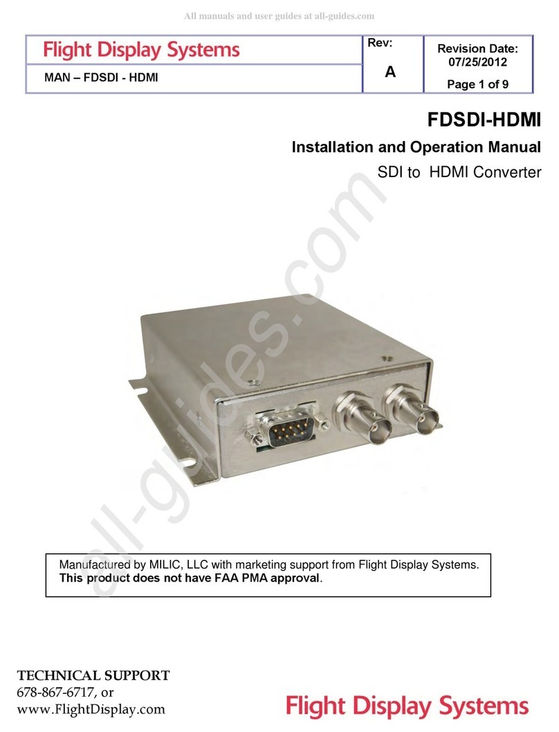 Flight Display Systems FDSDI-HDMI Installation and operation manual