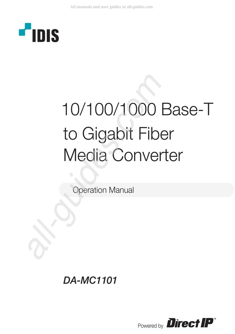 Idis DA-MC1101 Operation manual