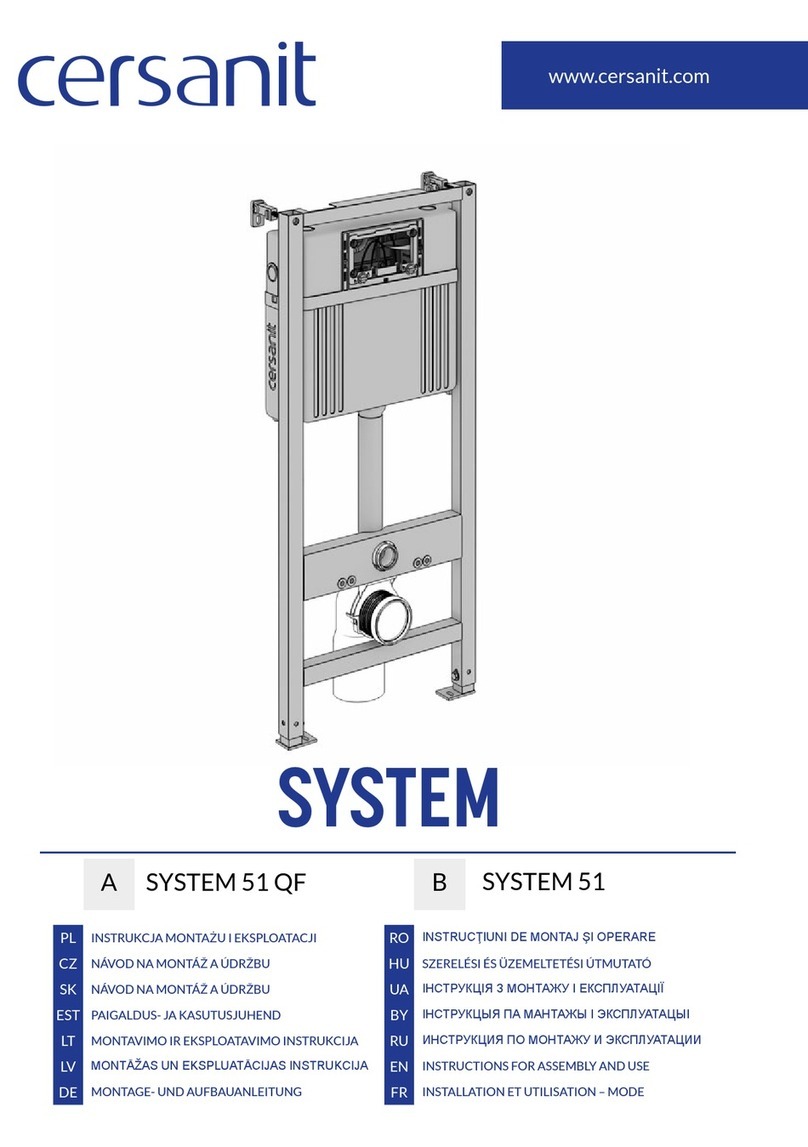 Cersanit SYSTEM 51 Instructions for assembly and use Cersanit SYSTEM 51 Instructions for assembly and use