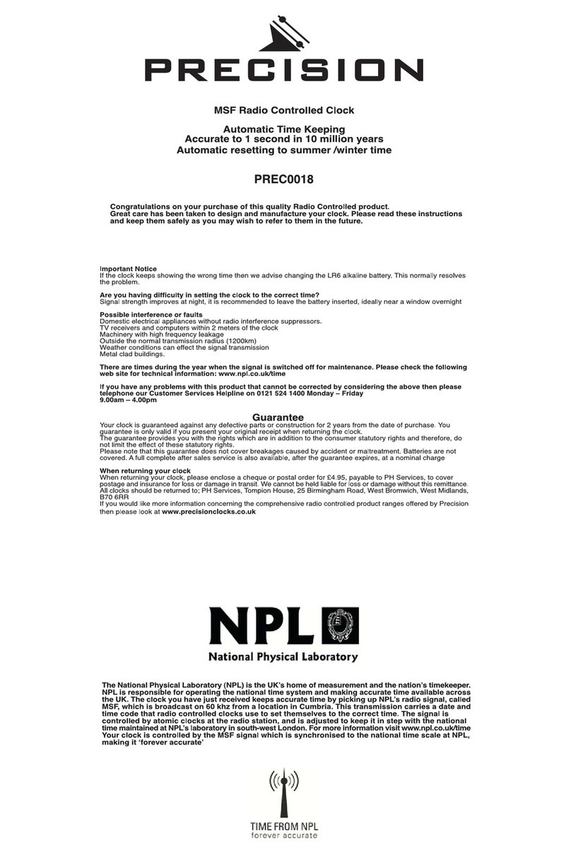 Precision PREC0018 manual